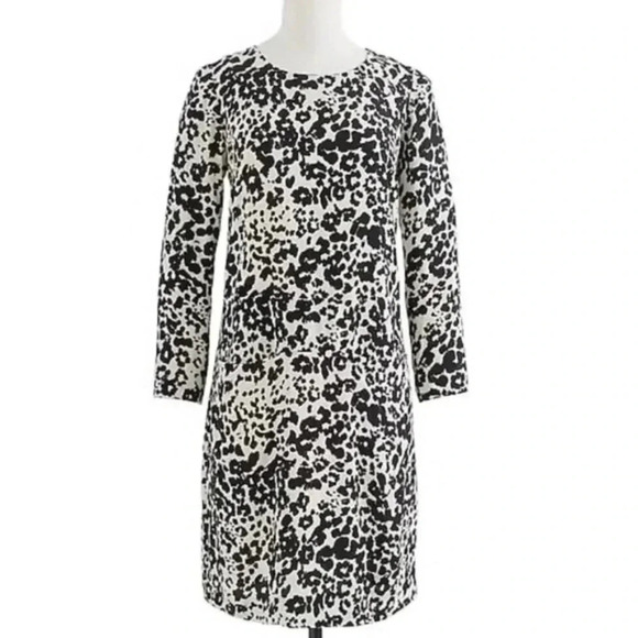 J.Crew Snowcat  Print Jules Short Casual Dress - Picture 1 of 3